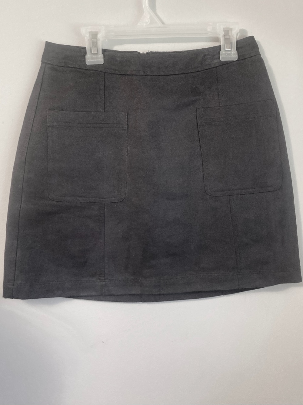 Old Navy Black Suede Mini Skirt Fall Autumn Classic Size 0 Pockets